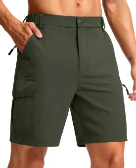 Pudolla Men's Hiking Cargo Shorts 7" Lightweight Quick Dry Casual Work Shorts for Men Summer Travel Golf with 5 Pockets