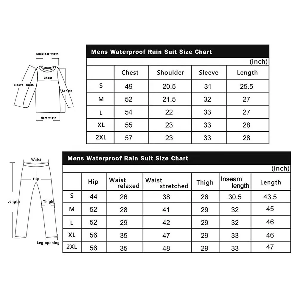 SMASYS Black Windbreaker Waterproof Outdoor Rainsuit