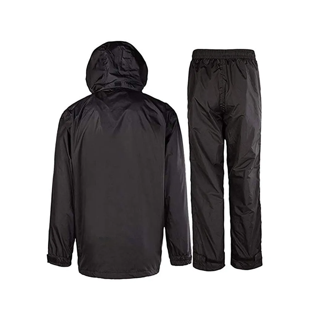 SMASYS Black Windbreaker Waterproof Outdoor Rainsuit