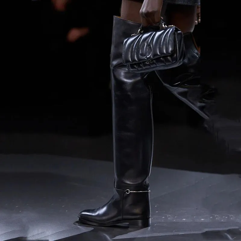 Trend4us Women's Sleek Over-The-Knee Chic Boots