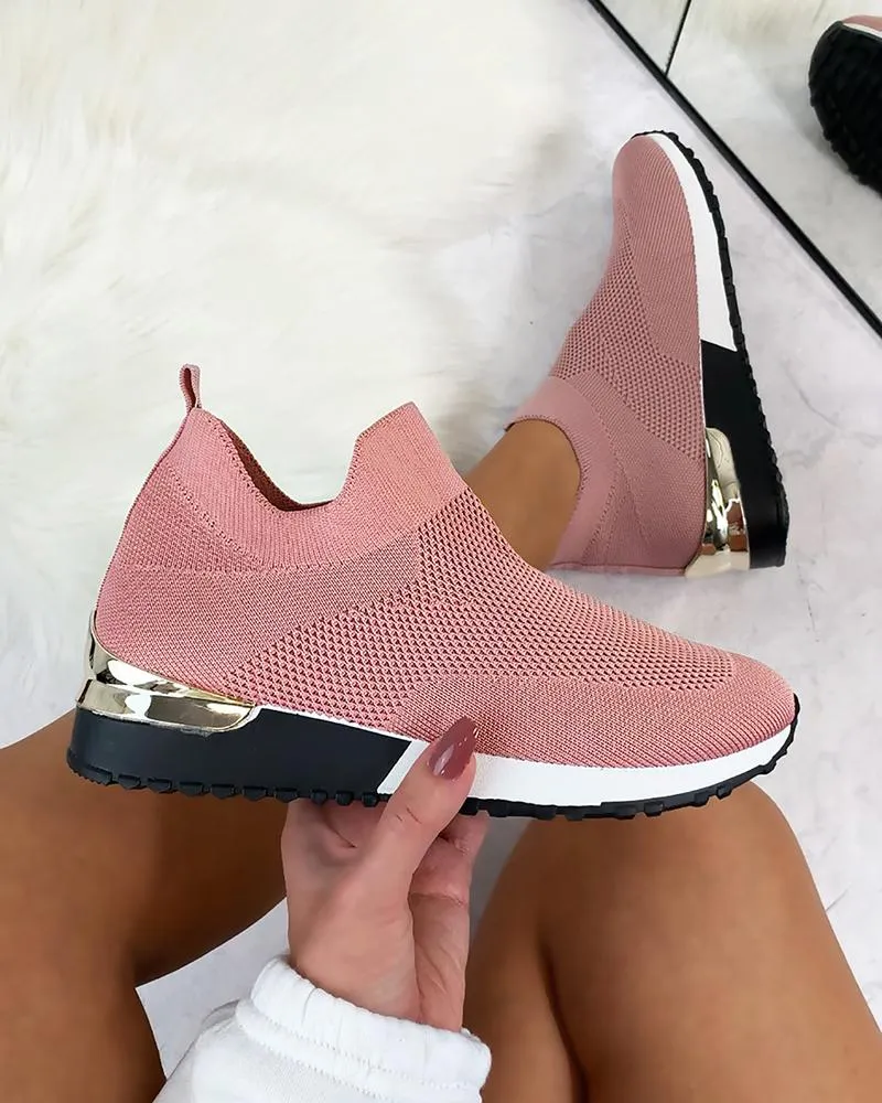 Vanccy Elastic Slip-on Flat Shoes