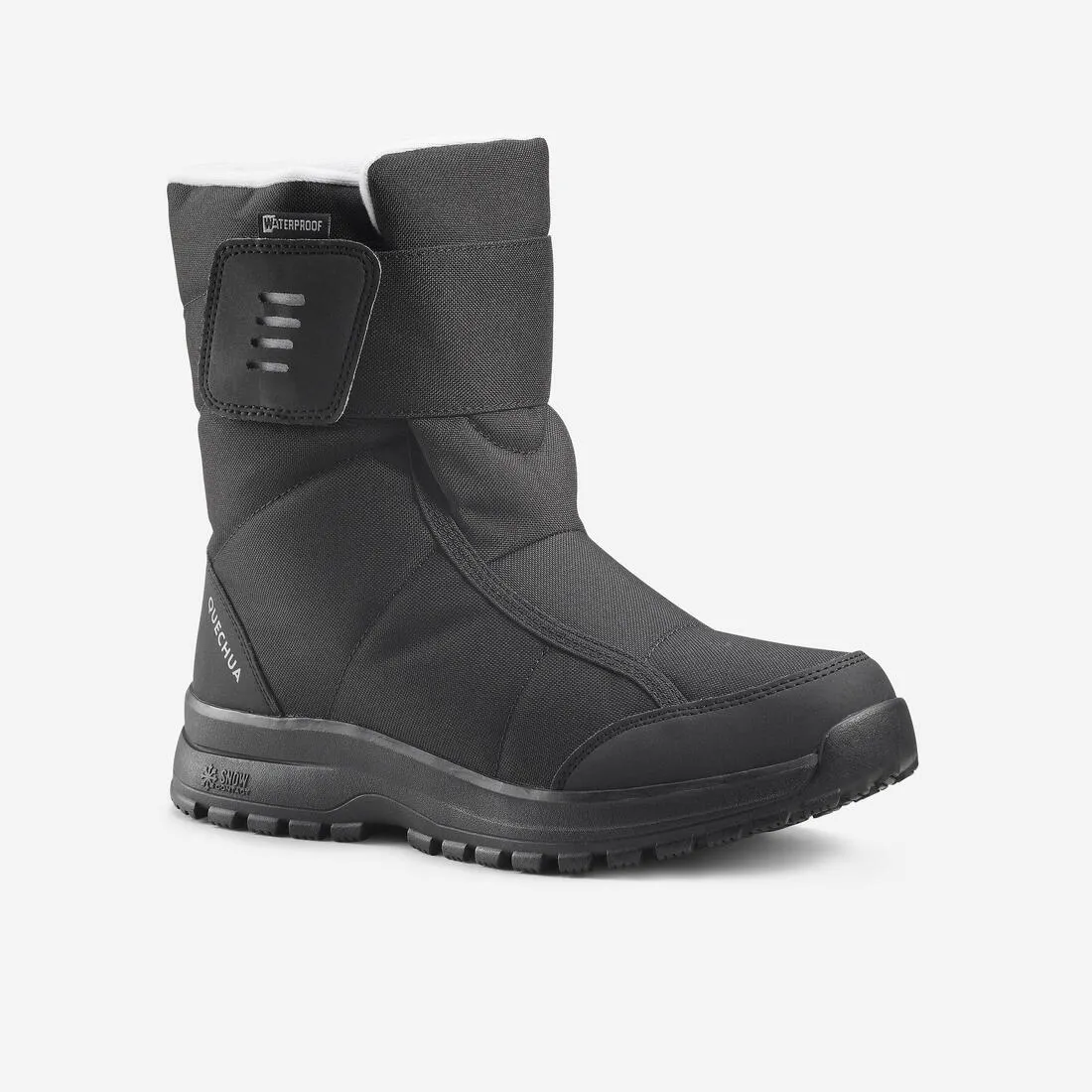 Women's warm waterproof snow hiking boots - SH100 Velcro
